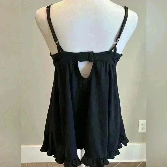 Size Large (estimated 36C bra) Black/Pink Push Up wire Bra Lingerie Negligee - Picture 2 of 7